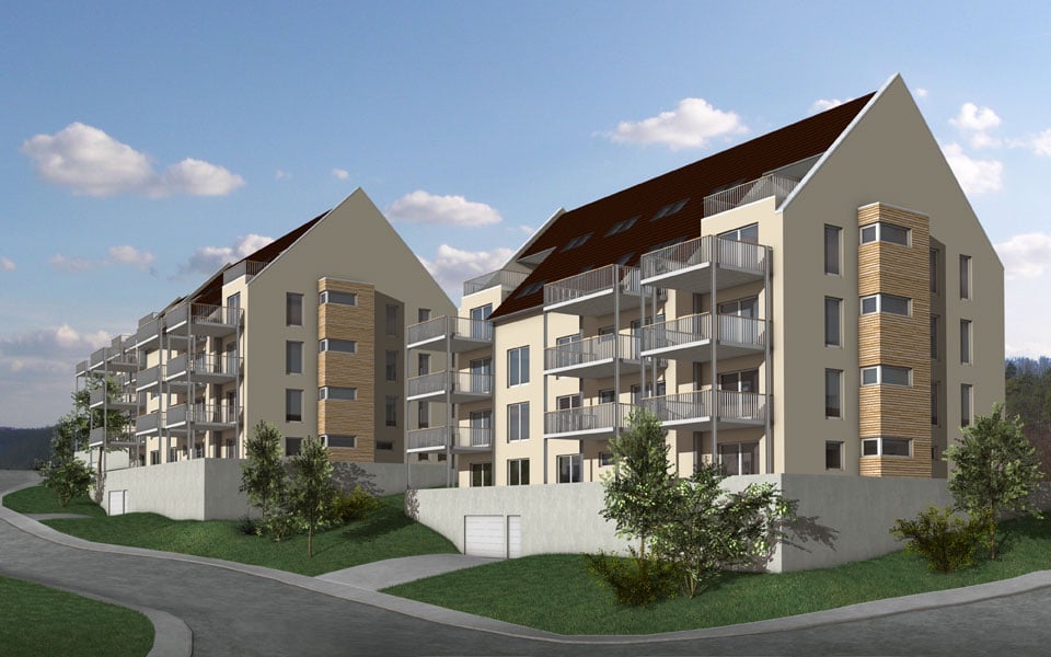 Architekturvisualisierung Mehrfamilienhäuser