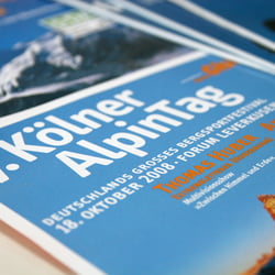 Kölner AlpinTag – Entwicklung des Erscheinungsbildes und Erstellung diverser Drucksachen