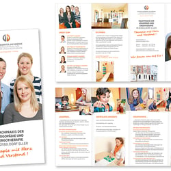 Flyergestaltung für die DA-Therapiezentrum und Fachpraxis für Logopädie u. Ergotherapie