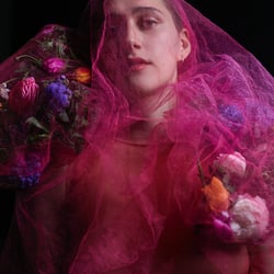 Model wearing Miu Miu