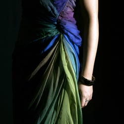 Seidenkleid drapiert