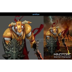 Warrior Minotaurus Charakter Modellierung