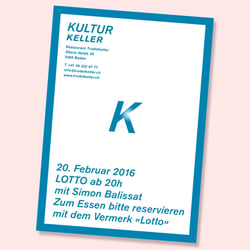 Plakat Kulturkeller Baden