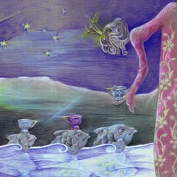 Kinderbuchillustration 70×50 cm