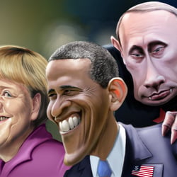 Merkel, Obama, Putin