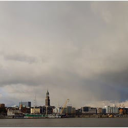 Regengebiet im östlichen Hamburg
