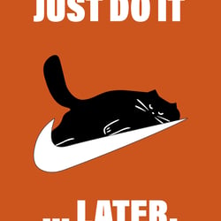 Poster „Just do it…later.“