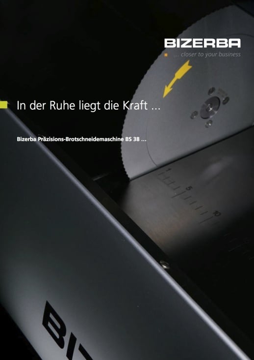 Produktbroschüre Brotschneidemaschine BS 38
