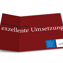 result learning & transfer | Imagekampagne | Klappkarten