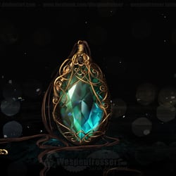 Kristallamulet -grün