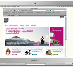 Anwendung Corporate Deisgn im Webshop