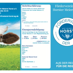 Flyer Front für Horster Meierrei front