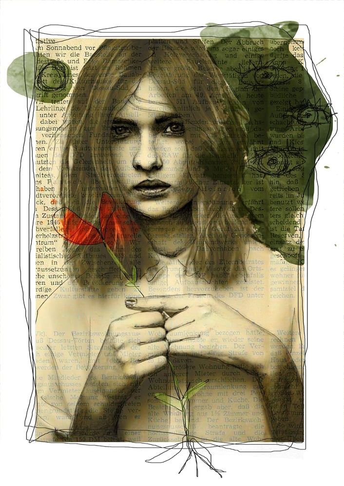 vintage newspaper illustration
