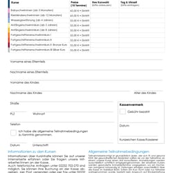 Anmeldeformular