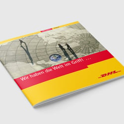 DHL | Broschüre mit Stanze zum Thema Weltweit