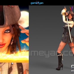 3D Frau Pirates Character Rigging