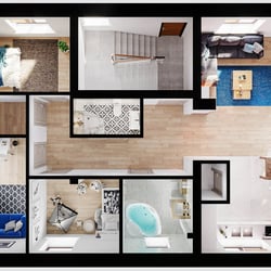 3D-Visualisierung von Grundriss