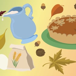 Pumkinpie illustriertes Rezept Vektorgrafik