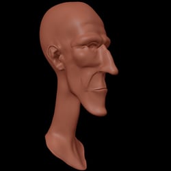 Sculpting Männerkopf