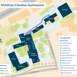 Lageplan für Matthias-Claudius-Gymnasium Hamburg