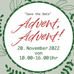 2022 Maxi Postkarte 297mm x 140mm Advent Vorderseite