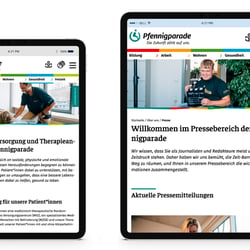 Pfennigparade Website – Content Page – Tablet