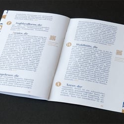 Eine Doppelseite der Beilage