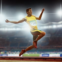 illustration sports longjumper