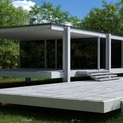 Architekturvisualisierung – Farnsworth House von Mies van der Rohe
