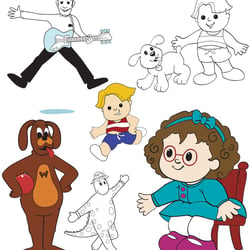 Liscenced characters using vector graphics