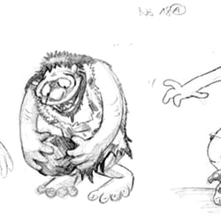 Skizzen in Richtung des zweiten Characters