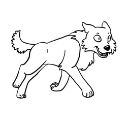 Illustration eines Klassenmaskottchens Wolf