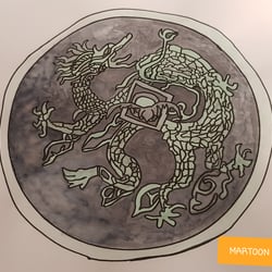 Endlich ist mein Bild zum gestrigen „Inktober“-Thema „Drachen“ fertig! Sie sehen den chinesischen- Drachen von „Shenmue“.