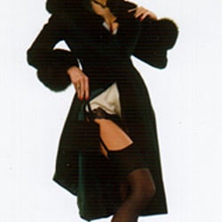 Pin-up-Pelzkragenmantel