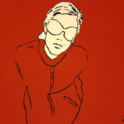 red, acryl auf canvas, 100 × 100