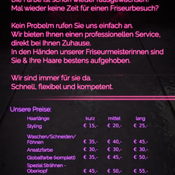 Die Friseurin – Flyer //back