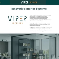 Website der VIPER Interior GmbH