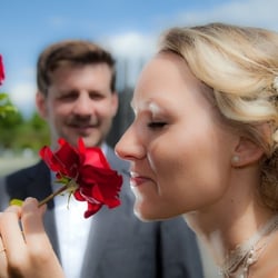 Hochzeit-Portrait Outdoor
