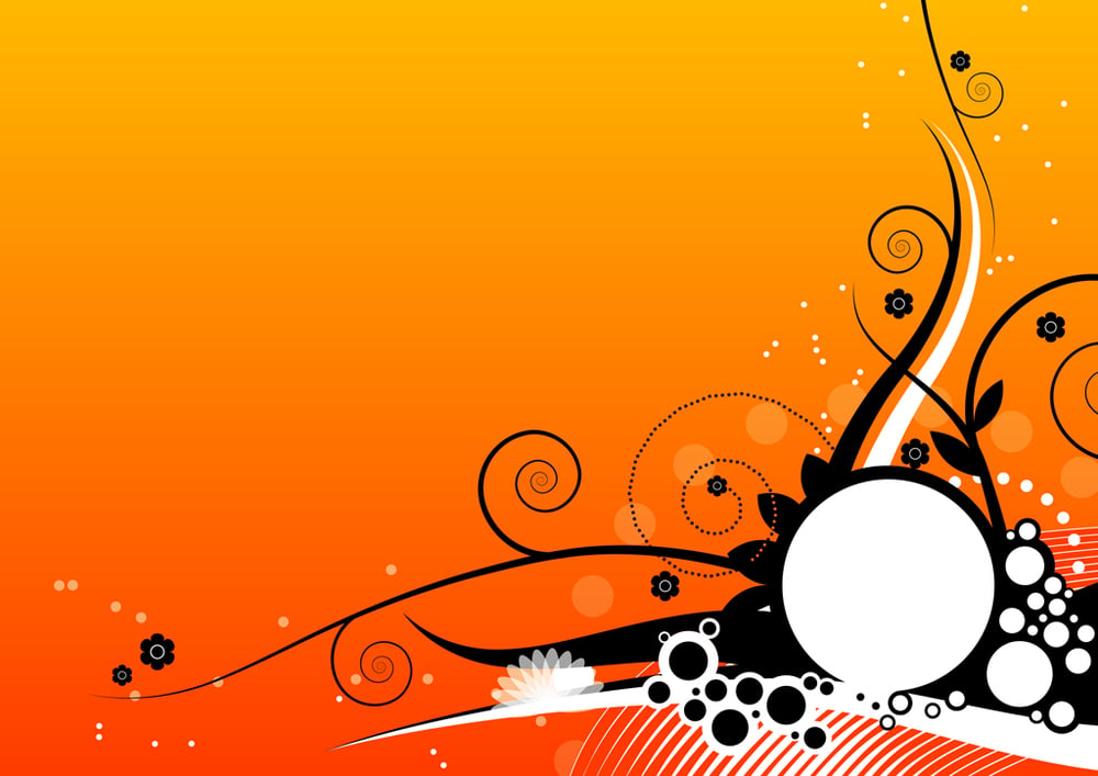 Floral Background orange