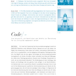 Beispielseite zum Begriff „Code“