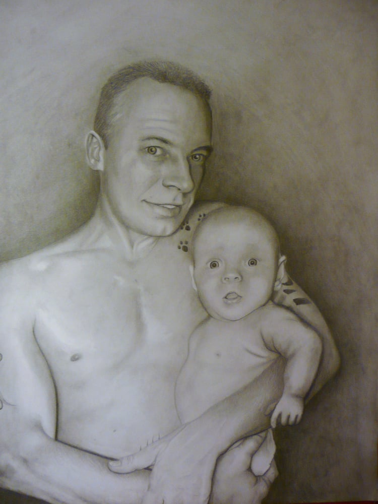 michael und tobi auftragsarbeit A2 Bleistift
