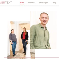 Webseite eines Text- und Redaktionsbüros