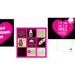 YOKOZUNA shop. Flyer und Postkarten zum Valentinstag.