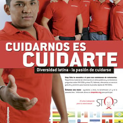 Anzeige für gaylatinos.es – Kampagne für Stop Sida, Barcelona