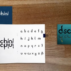 Schriftmusterbuch und Postkarte