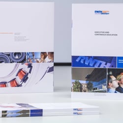 Redesign RWTH International Academy Printmedien