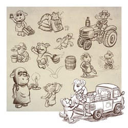 Little Farmies – Character Concept Art
