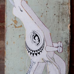 Giraffe Acryl auf Holz
