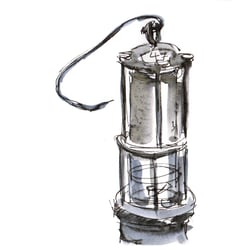 Alte Grubenlampe