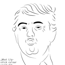 Ausschnitt aus einem Malbuch über Donald Trump